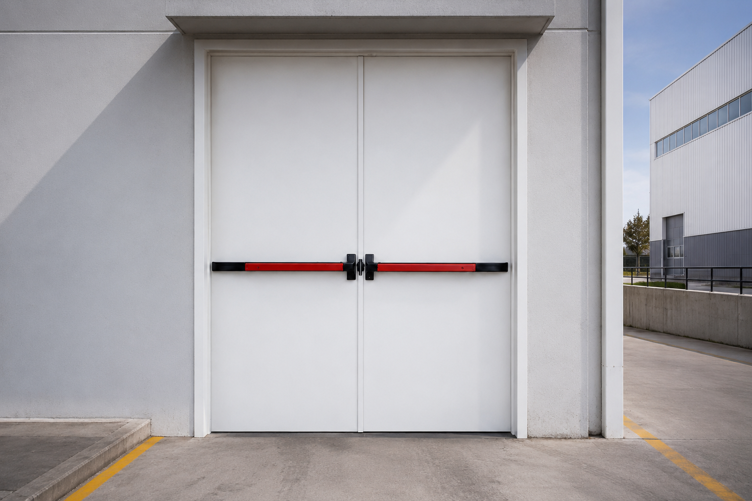 Portón Cortafuego F60 Barmetal en acceso exterior de planta industrial