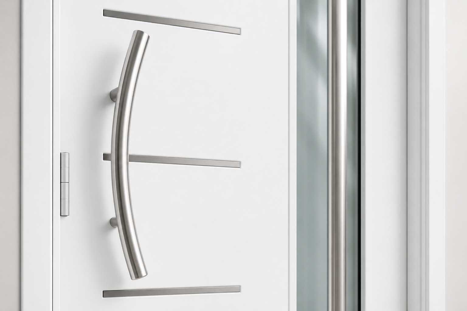 Detalle pintura termoendurecida Blanca y barral inox Sur Metal 308 Capri