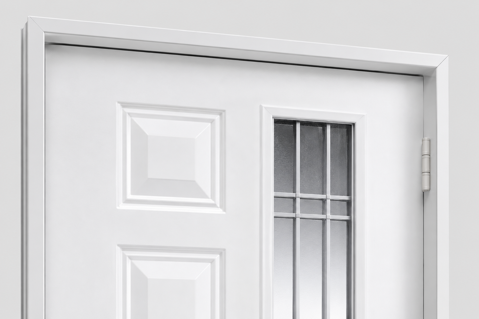 Detalle construccion acero y bisagras pomela Barmetal 630 Blanca