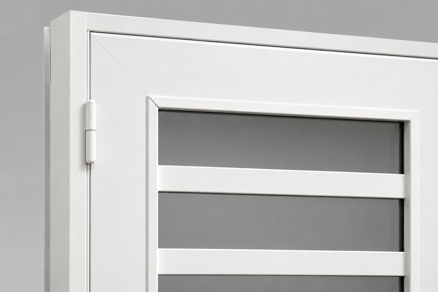Detalle construccion acero y bisagras pomela Barmetal 810 Blanca