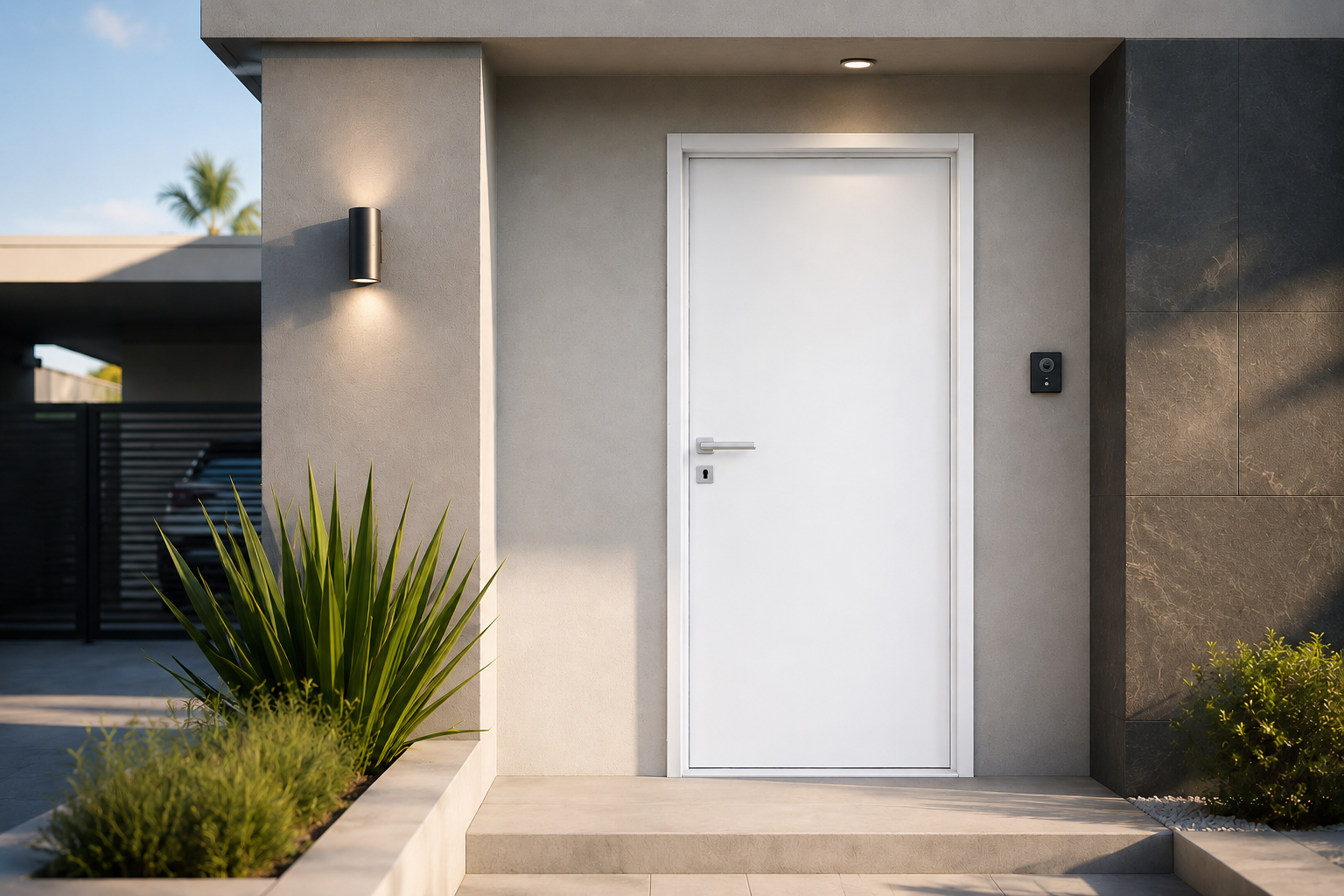 Puerta Barmetal 830R instalada en vivienda