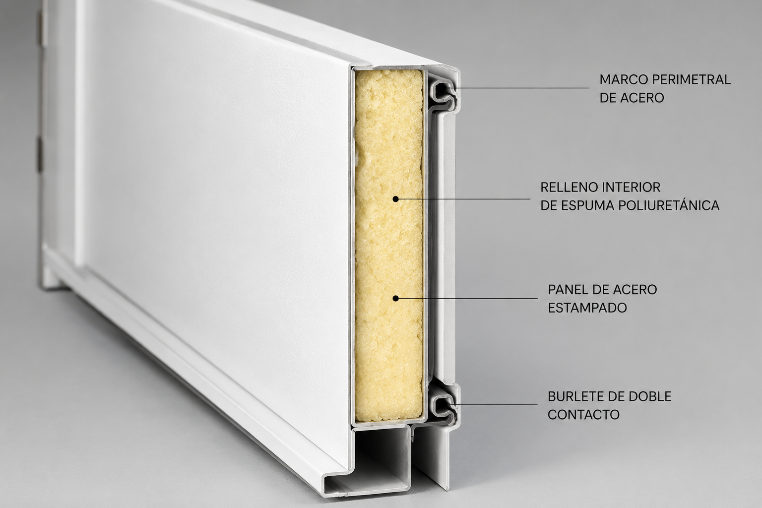 Detalle estructura Puerta Barmetal 830R