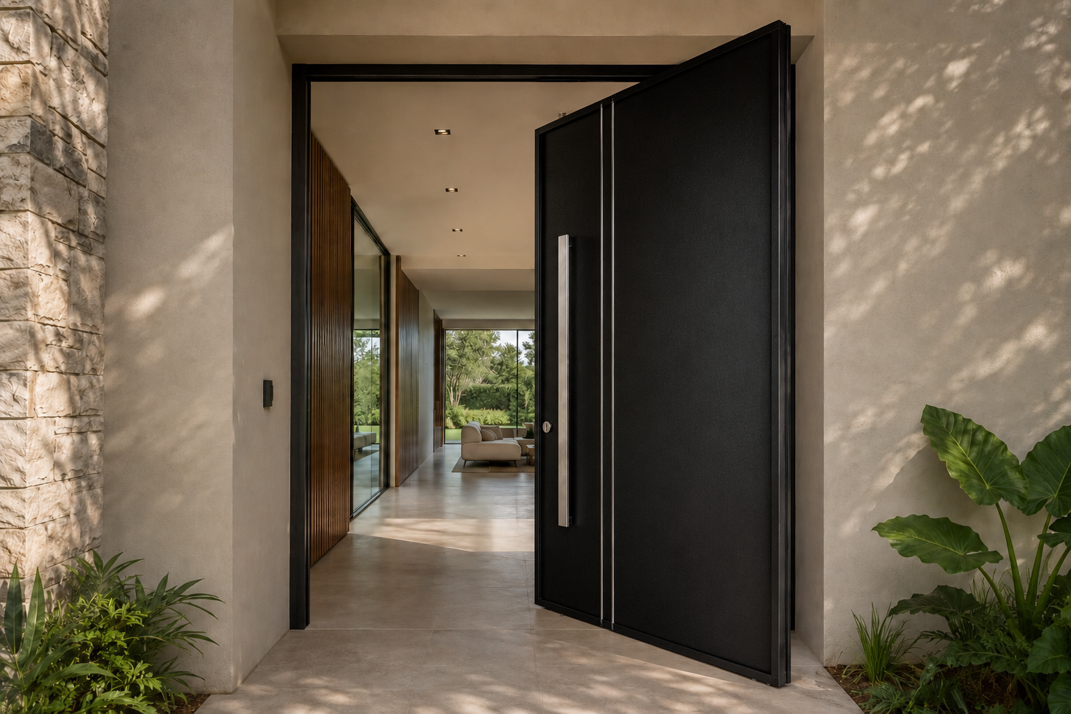 Detalle detalles aluminio black Nexo Pivotante